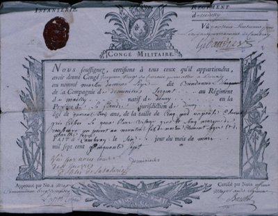 Permesso per la Battaglia di Rossbach, 1757 da German School